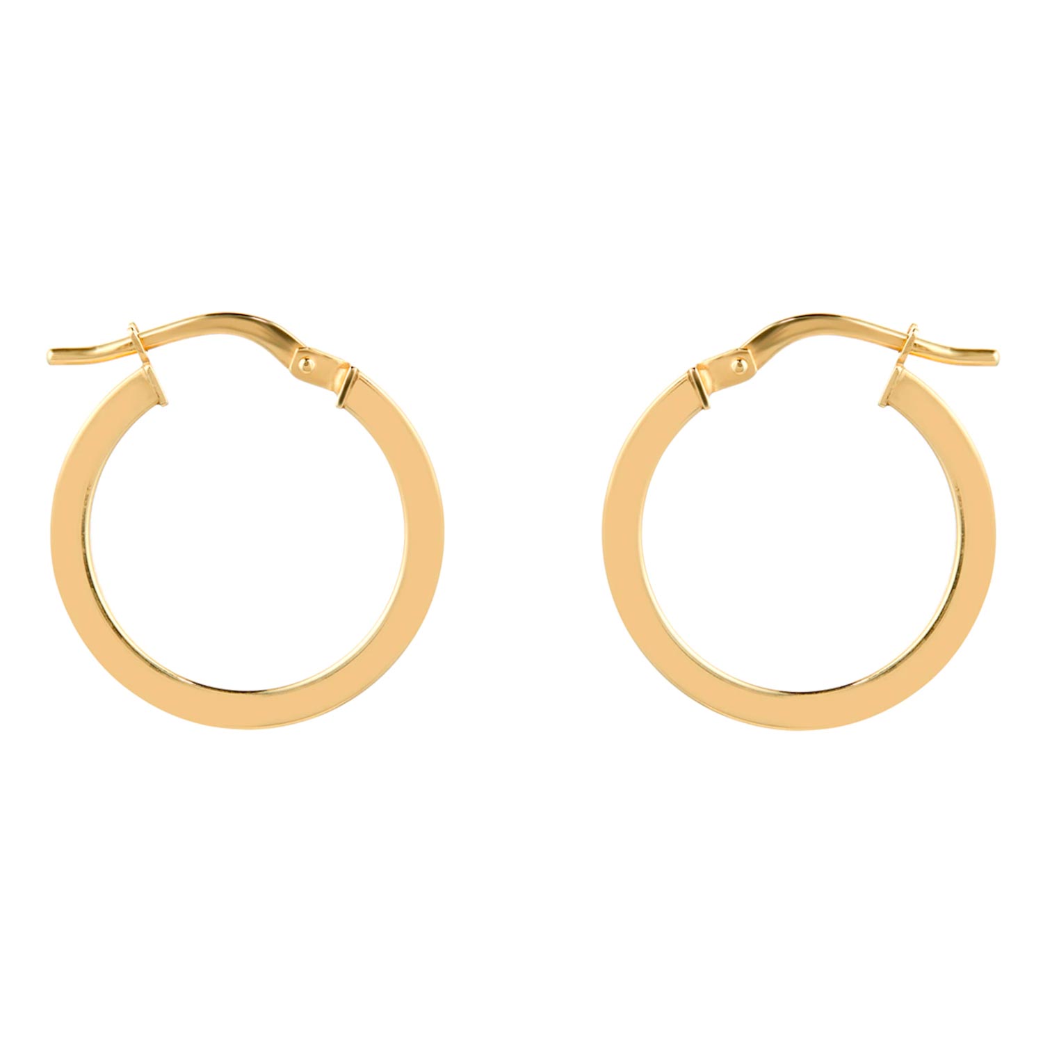 9ct Yellow Gold 18mm Medium Hoop Earrings - Image 3