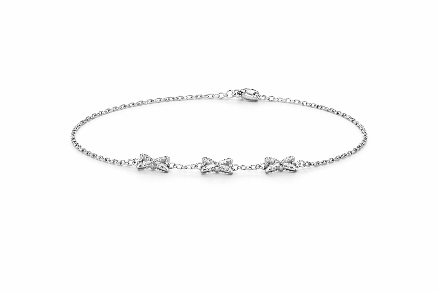 Charming 925 Silver Butterfly Chain Bracelet for Women