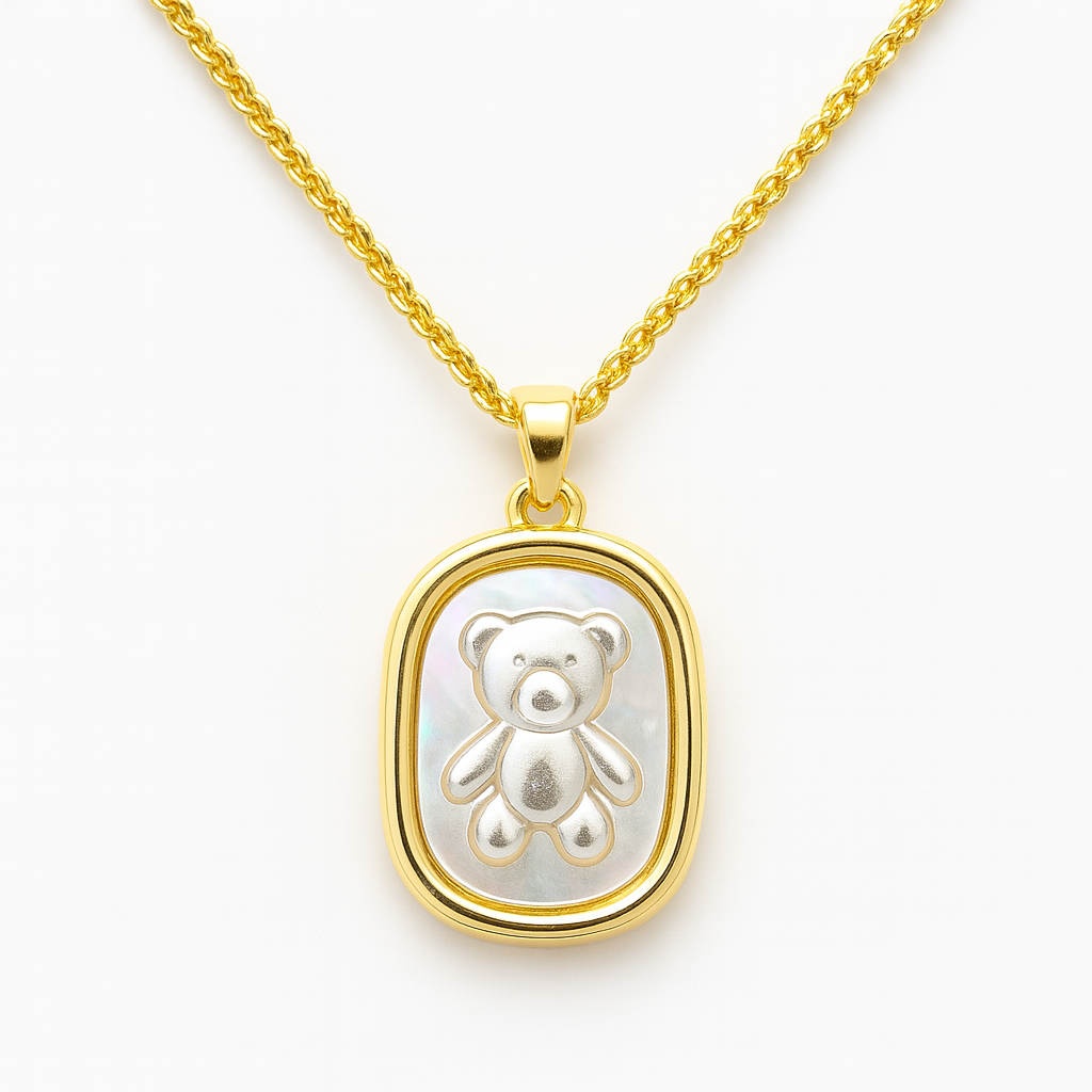Teddy Charm Pendant Necklace – Symbol of Love & Comfort (925 Silver)