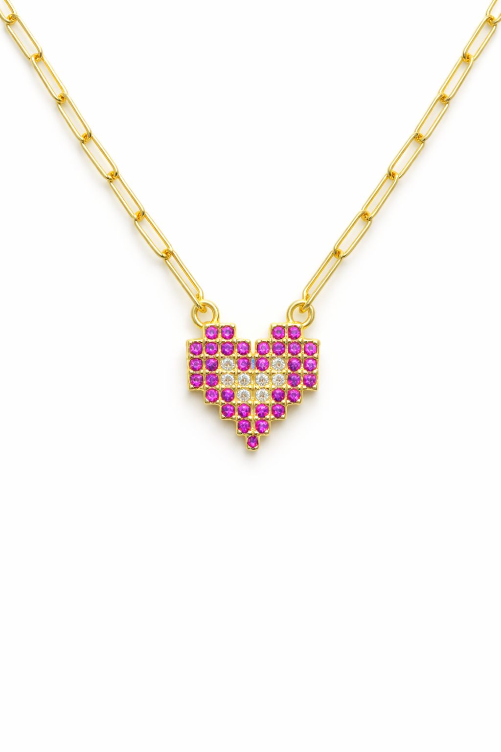 Vibrant Gold Plated Silver Heart Pendant Necklace for Women