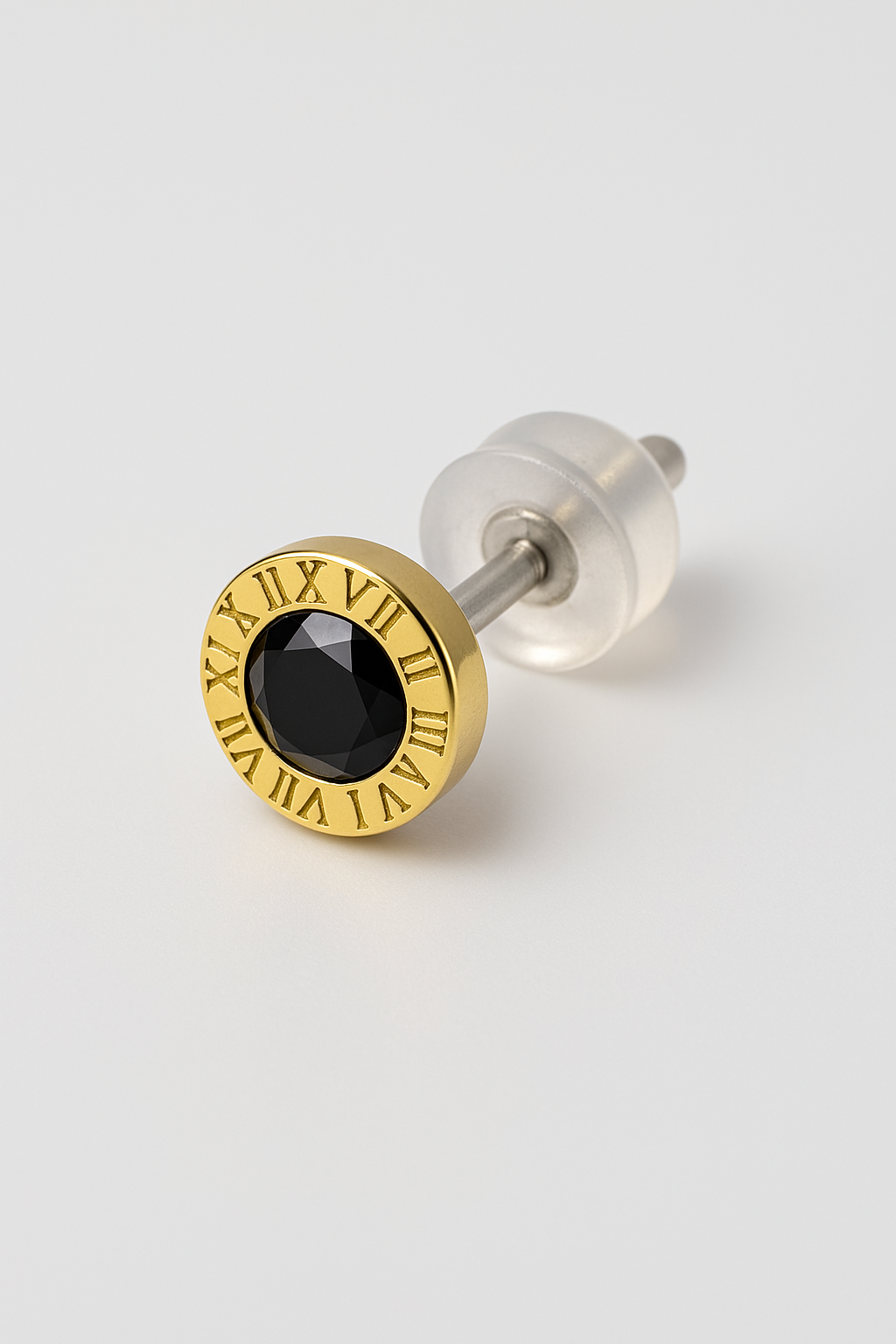Timeless Gold Roman Dial Stud Earrings for Elegant Style - Image 4