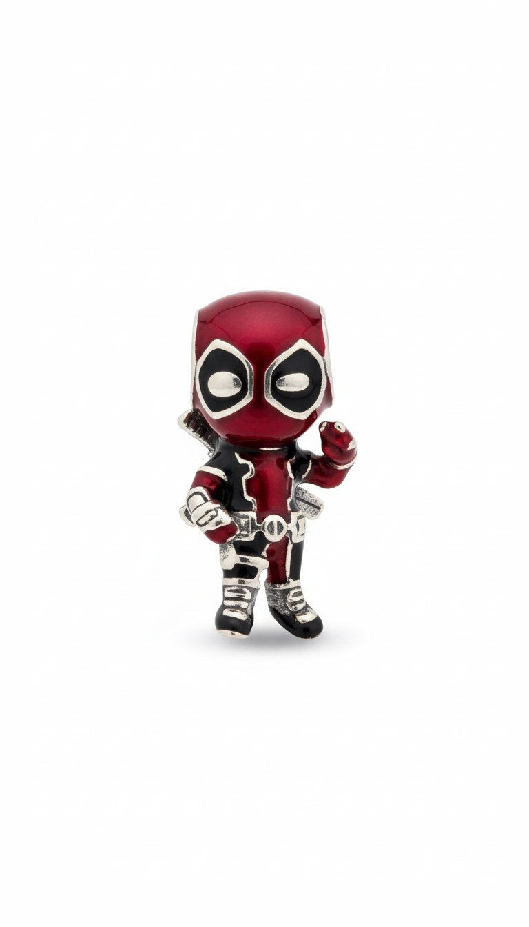 Playful 925 Silver Superhero Charm for Men & Women