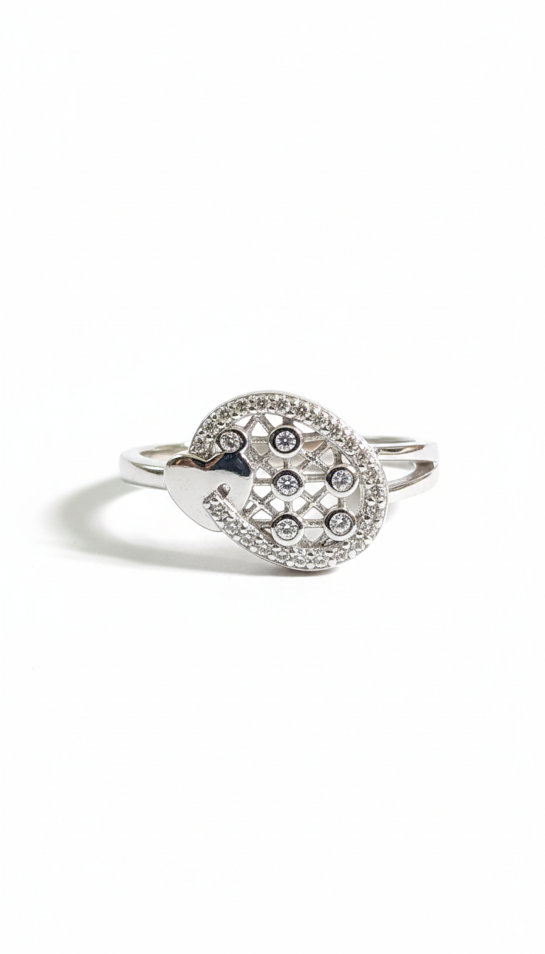 Charming 925 Silver Evil Eye Open Ring for Women