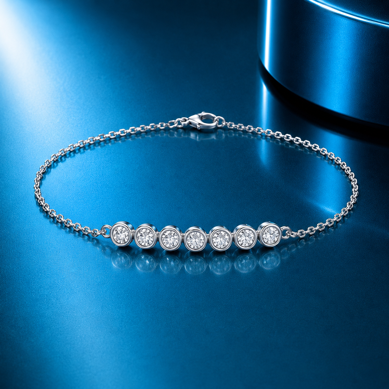 Elegant 925 Silver Zircon Line Bracelet for Women - Image 2