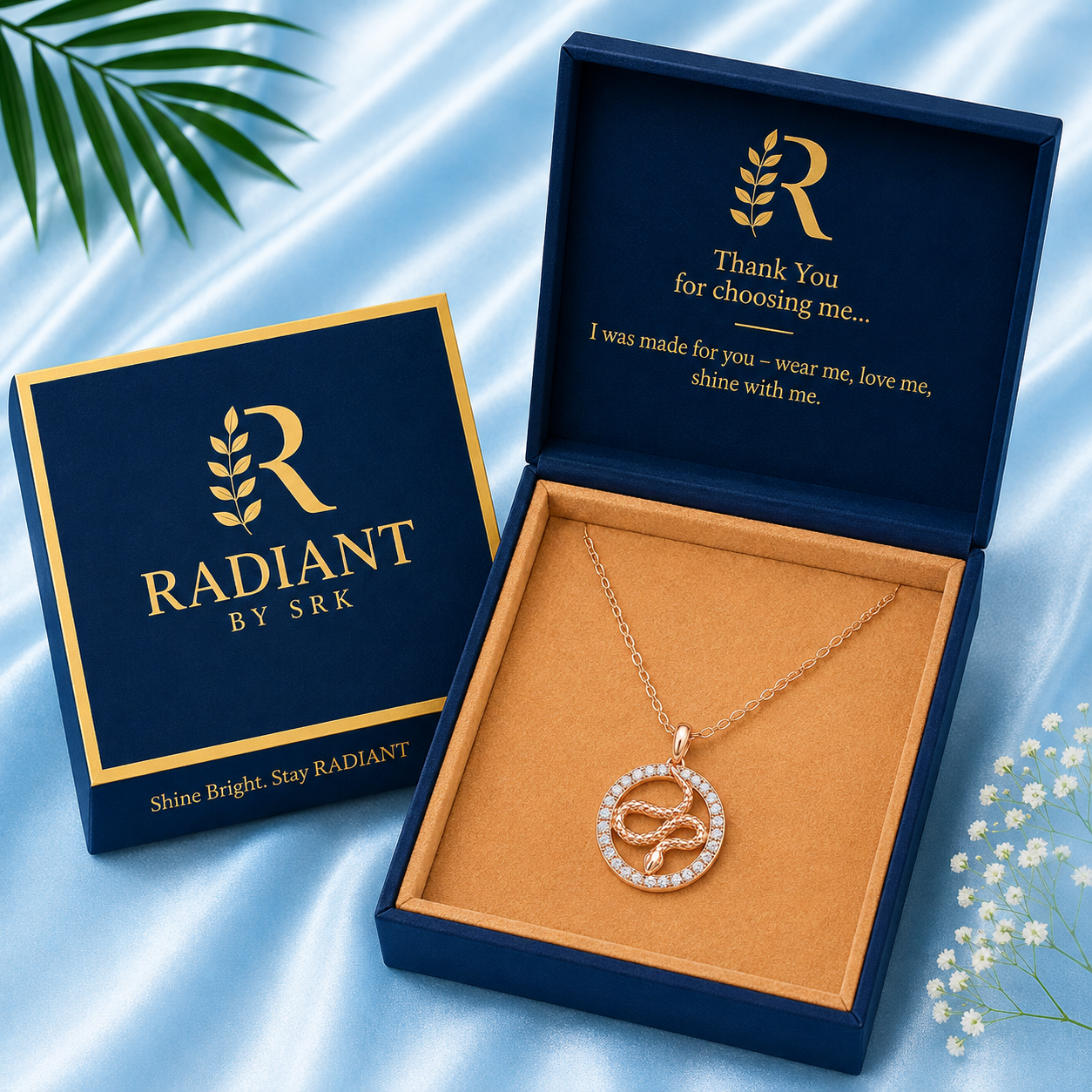 Mystical Gold Plated Silver Snake Circle Necklace for Women - Image 4
