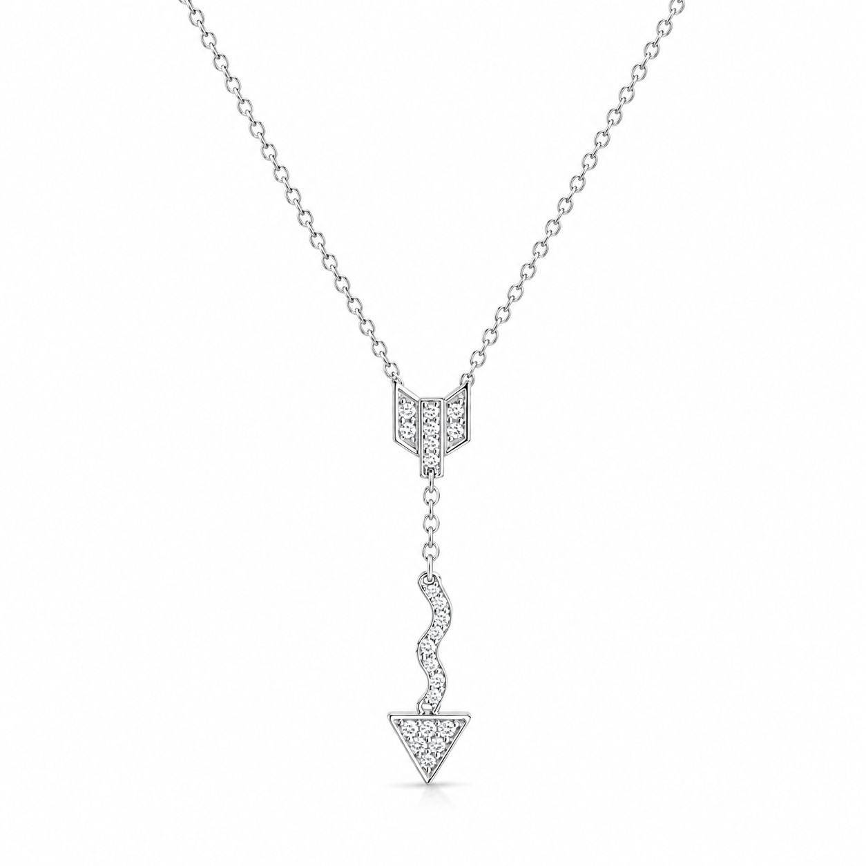 Bold 925 Silver Drop Pendant Necklace for Women