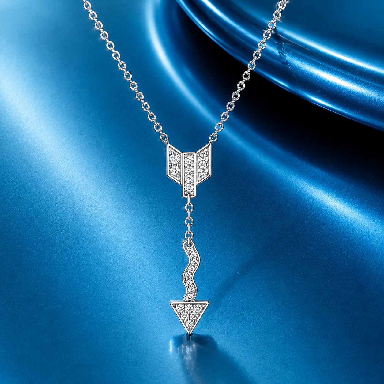 Bold 925 Silver Drop Pendant Necklace for Women - Image 2