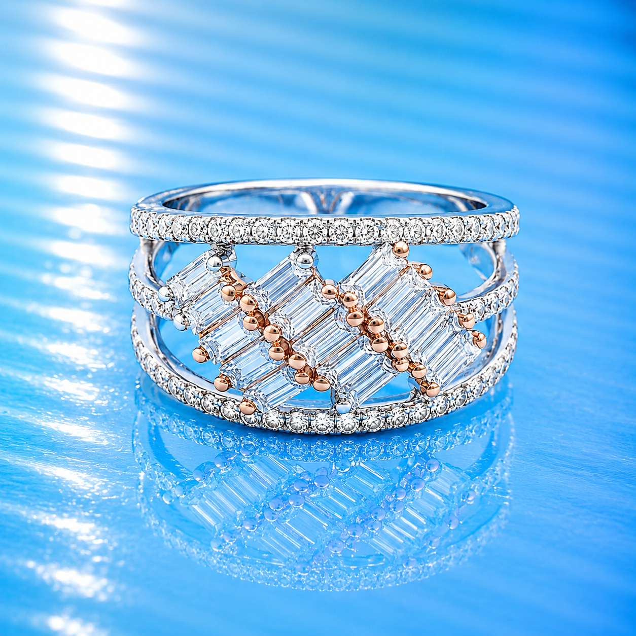 Luxury Multi-Layer Diamond Style Ring for Women (925 Sterling Silver) - Image 2