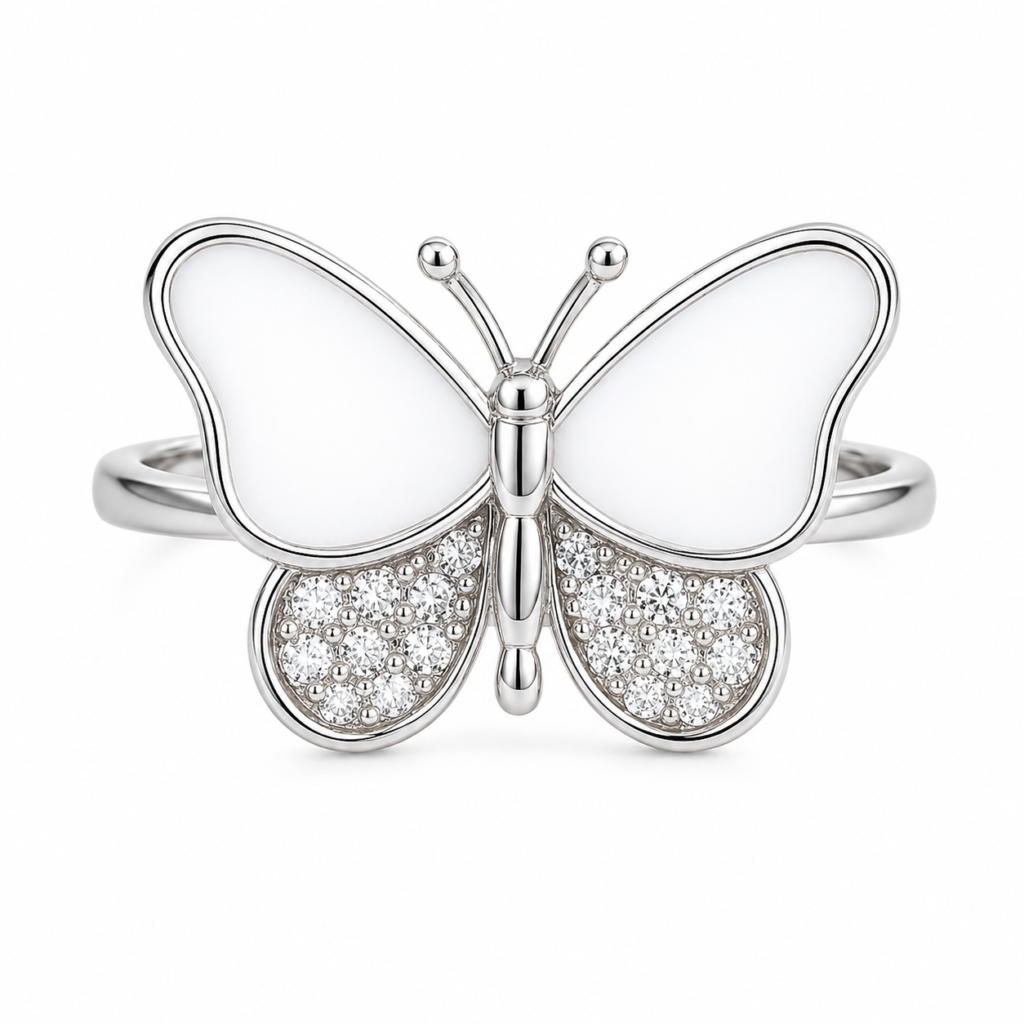 Elegant Butterfly Silver Ring for Women (925 Sterling Silver)