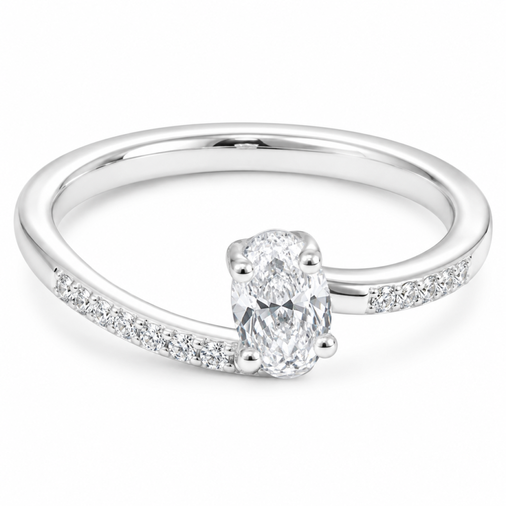 Elegant 925 Sterling Silver Serpent / Snake Bypass Ring for Women