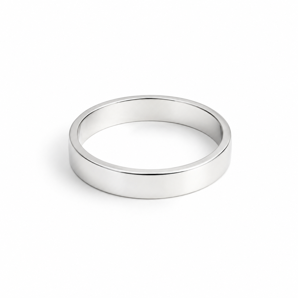 Minimal Plain Silver Band Ring for Everyday Wear